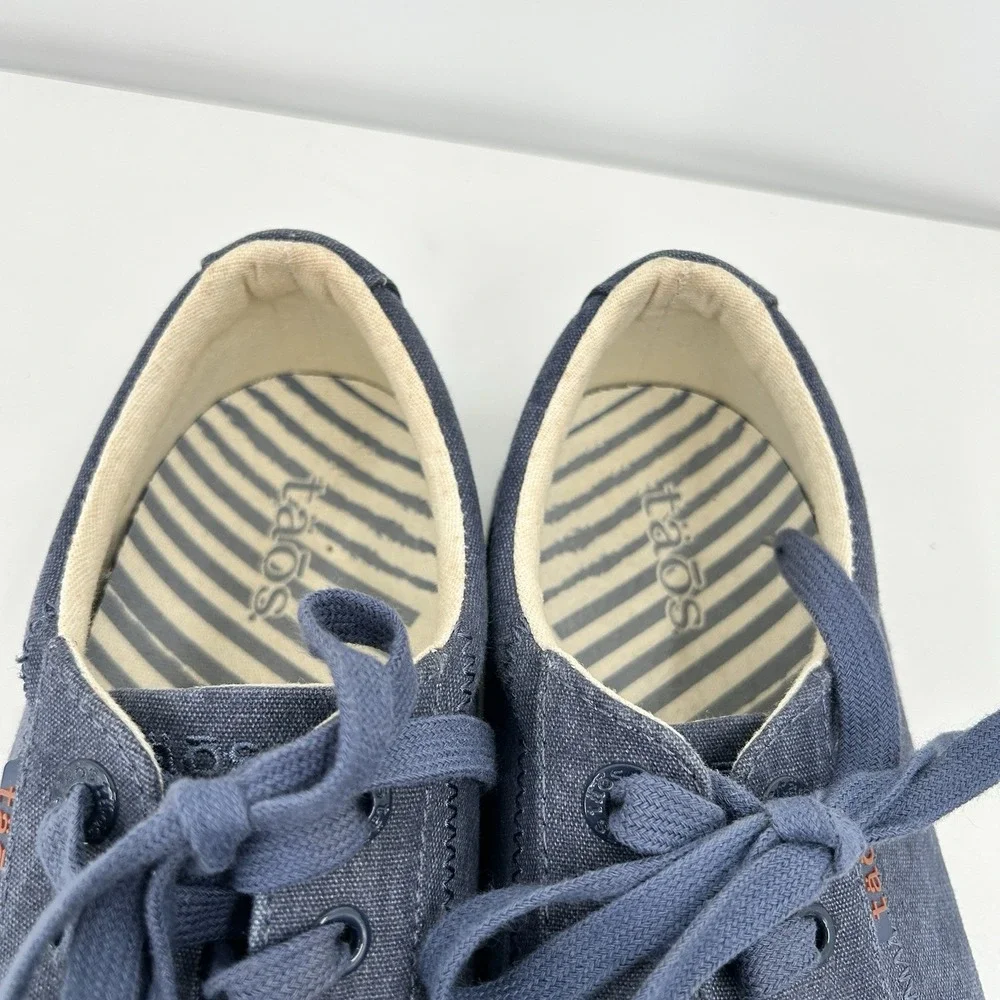 Taos Womens Star Canvas Sneakers Size 10.5 Blue Wash Low Top Preppy Casual